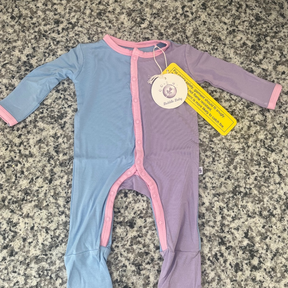 Baby girl bamboo pajamas, baby clothing, romper pajama for baby, newborn
